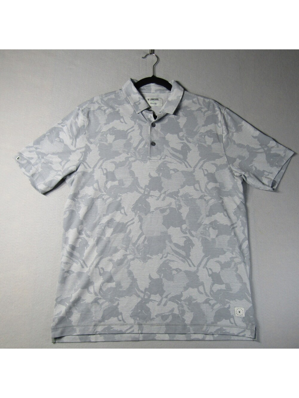 NWT Linksoul Silver Goat Camo Polo Men's M